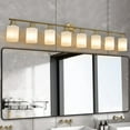 thumbnail image 3 of ACE-LIGHTS,Golden 8-Lights Vanity Bathroom Mirror Light with Frosted White Glass(Bulbs Not Included),Modern Wall Mounted Lighting for Bathroom,Dressing Room,Bedroom,Living Room(Golden), 3 of 10