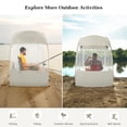 thumbnail image 3 of Raynesys Pop Up Sports Tent, Portable Weatherproof Clear Tent for 1-2 Person, Instant All-Weather Outdoor Shelter for Watching Sports Events, Camping, Fishing, Green, 3 of 8