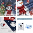 thumbnail image 2 of Navy Blue Christmas Blackout Curtains for Bedroom, Gifts Xmas Tree Snowman Snowflake Winter Thermal Insulated Kitchen Drapes with Grommets, Light Blocking Window Treatment, 2 Panels 52" x 63", 2 of 7