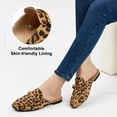 thumbnail image 4 of Decould sylf Womens Mules Flats Shoes Comfortable Suede Slip On Shoe Round Toe Dressy Casual Buckle Loafers, 4 of 6