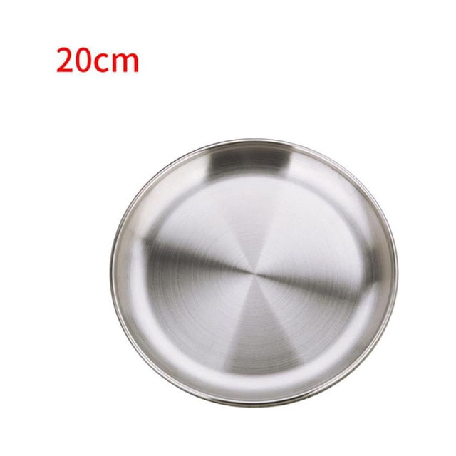 Eigraketly Vajilla de acero inoxidable para acampar, de cena, soporte para contenedor de alimentos, bandeja redonda, para desorden, accesorios carpas Numero 3 Eigraketly OD009364-03
