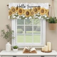 thumbnail image 3 of Sunflower Window Valance Curtain Summer Leaves Plant Rod Pocket Short Curtain for Living Room, Bedroom & Kitchen Window Decor 42x12in, 3 of 8