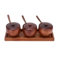 thumbnail image 2 of Retro Spice Jar Seasoning Pot Sugar Bowl with Lid Wood Box Kitchen Tool, 2 of 10