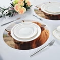 thumbnail image 6 of 1PC Place Mats Highland Cow Round Placemat Heat-Resistant Placemats Dining Table Mat Circle Shape 15.4" for Kitchen/Dinner/Party/Restaurant Home Decor Gifts, 6 of 7