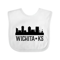 Inktastic Wichita Kansas City Skyline Boys or Girls Baby Bib