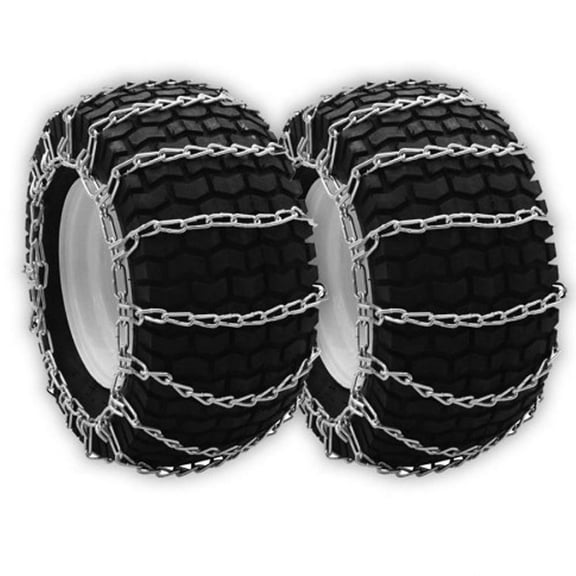 OakTen Set of 2 22x8x10 22x9x12 23x6.5x12 23x8.5x12 Tire Chains for Lawn Garden Tractors Mowers and Rider, 2-Link Lawn Tractors Tire Chains