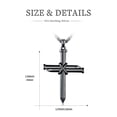 thumbnail image 3 of Coachuhhar Cross Necklace for Men S925 Sterling Silver Nail Pendant Necklace Christian Jewelry Mother's Day Gifts with Mom Wife, 3 of 7