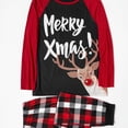 thumbnail image 1 of PatPat Mosaic Family Matching Reno Merry Christmas Pijamas Set (Resistente Al Fuego), Hombres Mujeres Baby Kid's Loungewear, 1 of 4