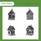 thumbnail image 4 of Adornos decorativos de resina para jardín, casa pequeña, (en caja, adornos * 1 unidad) HY70991B 9x9x14cm, 4 of 11