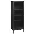 thumbnail image 5 of 1-Door Glass & Metal Display Cabinet in Black, 5 of 5