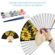 thumbnail image 4 of Cuadros Decorativos DIY dibujo hecho a mano sobre lienzo abanico plegable flores pintura por números arte artesanal Ndcxsfigh Nuevos Originales, 4 of 8