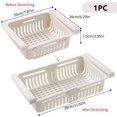 thumbnail image 1 of Caja de plástico transparente para almacenamiento de alimentos y frutas, organizador de nevera, cajón deslizante debajo del estante, soporte para estante, 1 of 4