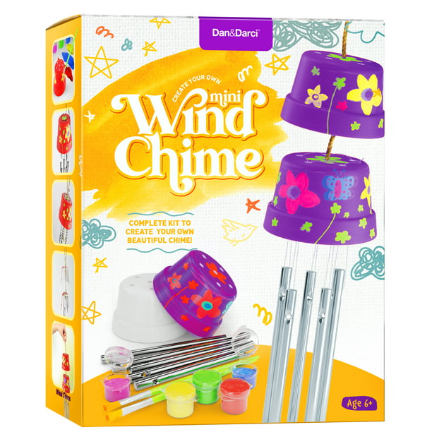 Create & Paint a Mini Wind Chime Making Kit - Arts and Crafts Gift for ...