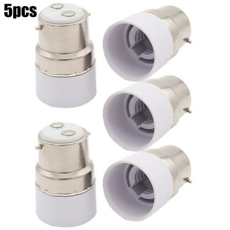 

5pcs Bayonet BC B22 To Small Screw SES E14 Light Bulb Adaptor Lamp Converter Plug