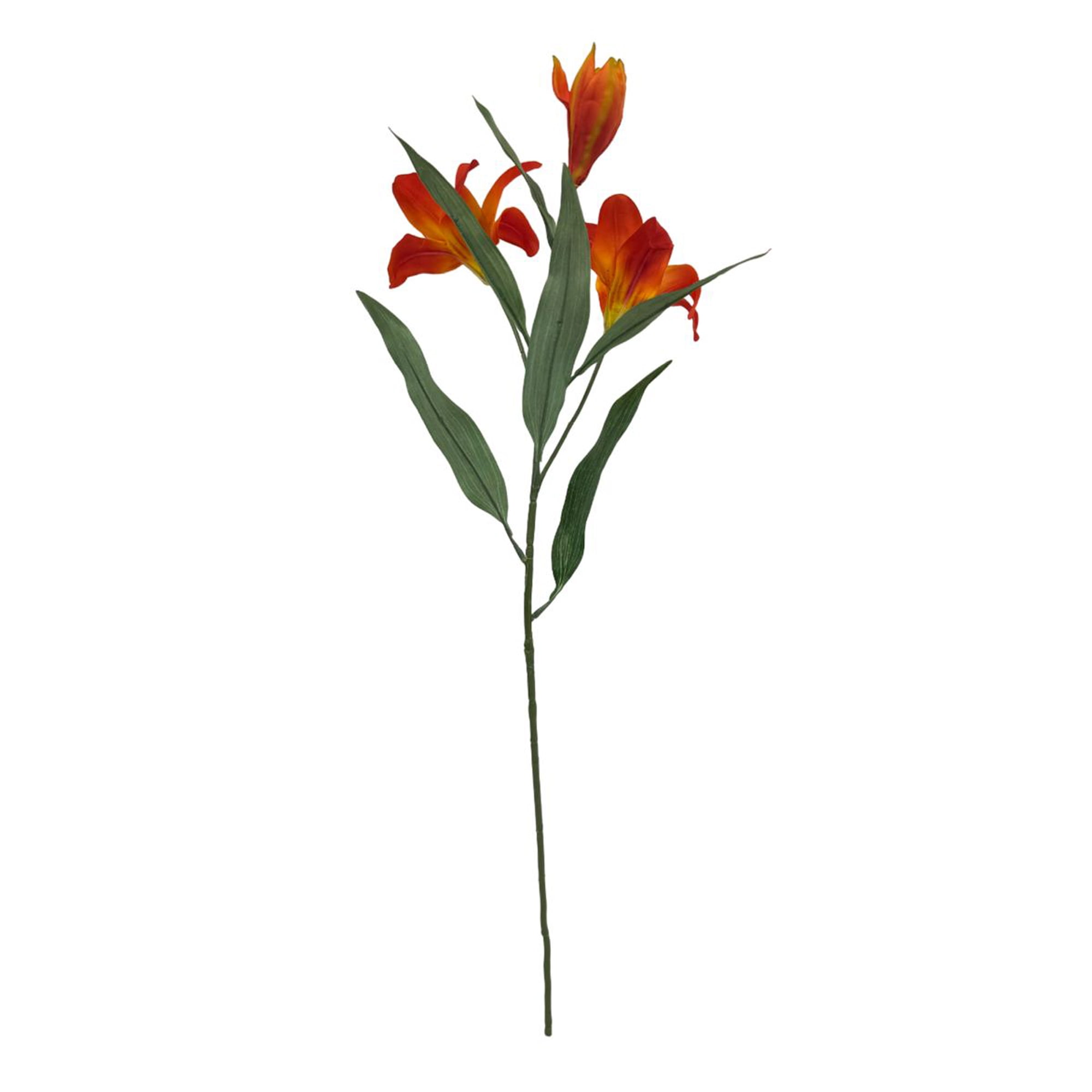 (2 pack) Mainstays 31" Artificial Orange Tiger Lily Flower Stem, Set of 6, Indoor Decoration