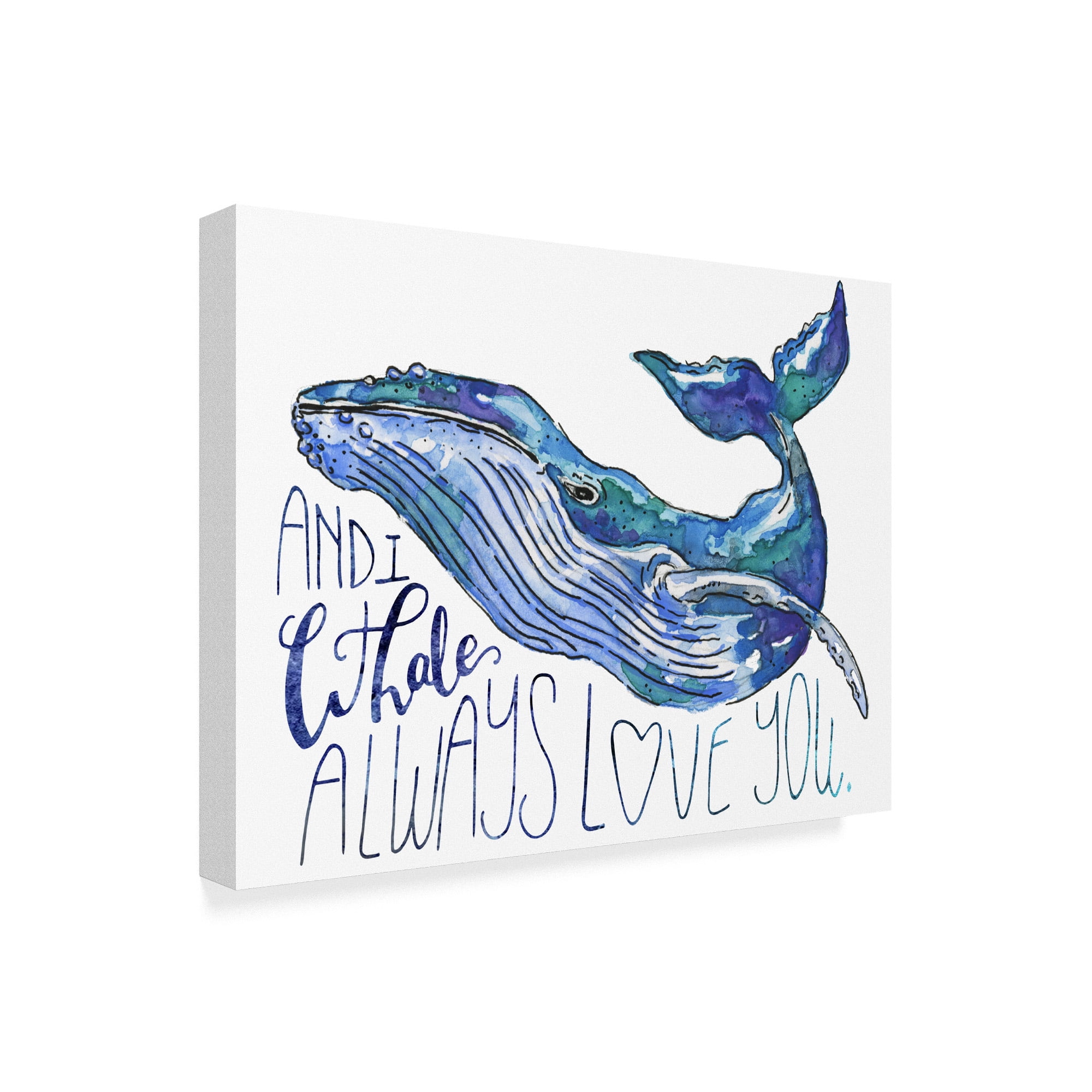 Trademark Fine Art 'Whale Love I' Canvas Art by Catherine McGuire