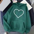 thumbnail image 4 of jsaierl Women's Hoodies Oversized Heart Print Hooded Sweatshirts Athletic Sweaters Trendy Long Sleeve Top Hoodie, 4 of 4
