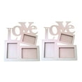 thumbnail image 4 of HEALEEP 2pcs Wooden Picture Frame Love Shape Multi Wood Photo Display for Wall Decoration Friends Family, 4 of 8