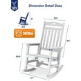 thumbnail image 2 of WINSOON Outdoor Rocking Chair, Poly Lumber Patio Rocker Chair with High Back Set Of 4 (White), 2 of 7