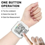 Wrist Blood Pressure Monitor for Home Use, Large LCD Display, 99 x 2‑User Memory, Carrying Case & Batteries Included
