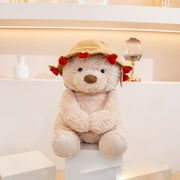 Wzzjkit A Gift for The Recipient Cute Teddy Bear Plushs Toy with Red Rose