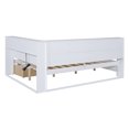 thumbnail image 5 of Bellemave Full Size Daybed with Bookcase and Drawers, L-Shape Daybed with USB Ports and Shelves, Wood Twin Platform Bed Frame with Storage Cabinets for Living Room, Bedroom and Guest Room（White), 5 of 8