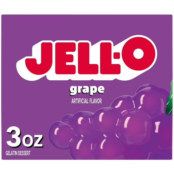 Jell-O Grape Gelatin Dessert Mix (3 oz Box) (Pack of 3)