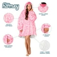 thumbnail image 4 of Bare Homey Plush Sherpa Wearable Blanket - Fluffy & Soft - Lightweight - Adult, Princess, 4 of 9