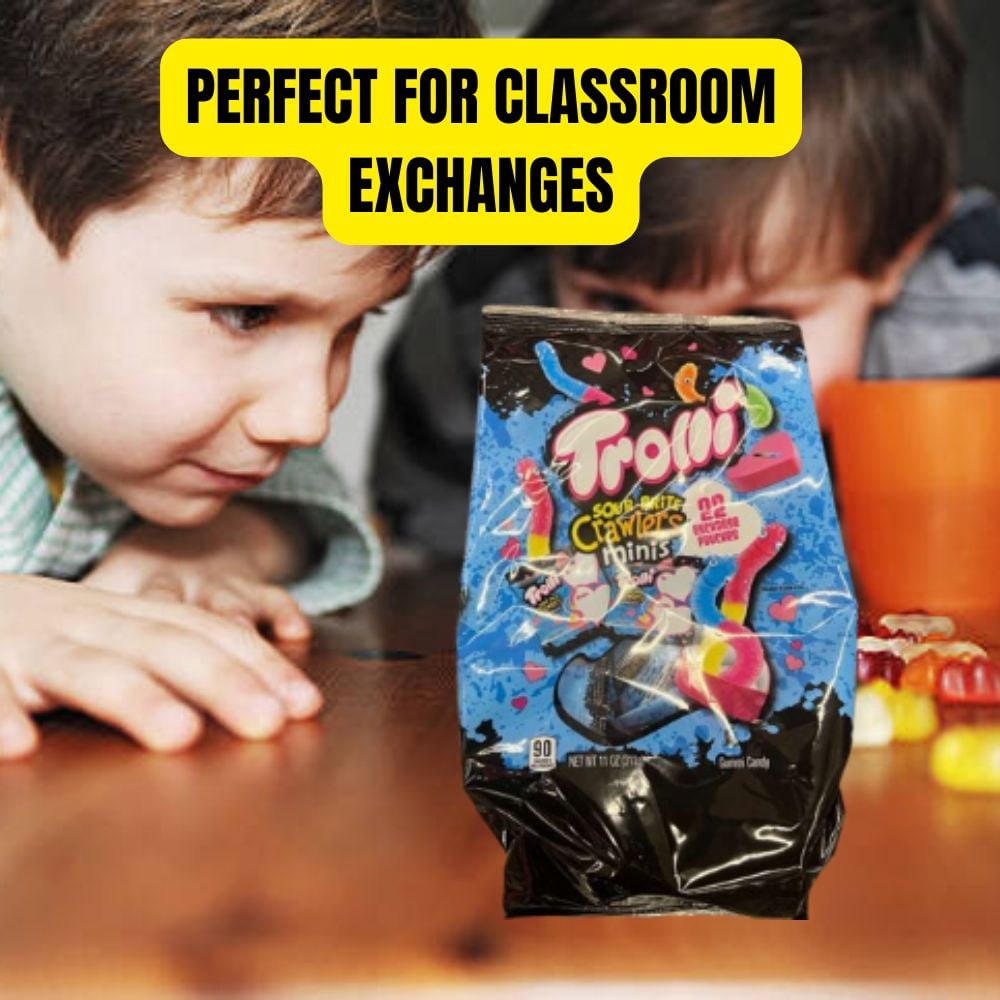 Trolli Sour Brite Crawlers minis, 1 pack Game Candy with LaPrima Morceau Bonbon Bonus
