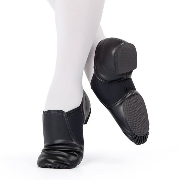 Girl's PU Leather Upper Slip-on Jazz Shoes Dance Shoes for Woman Man