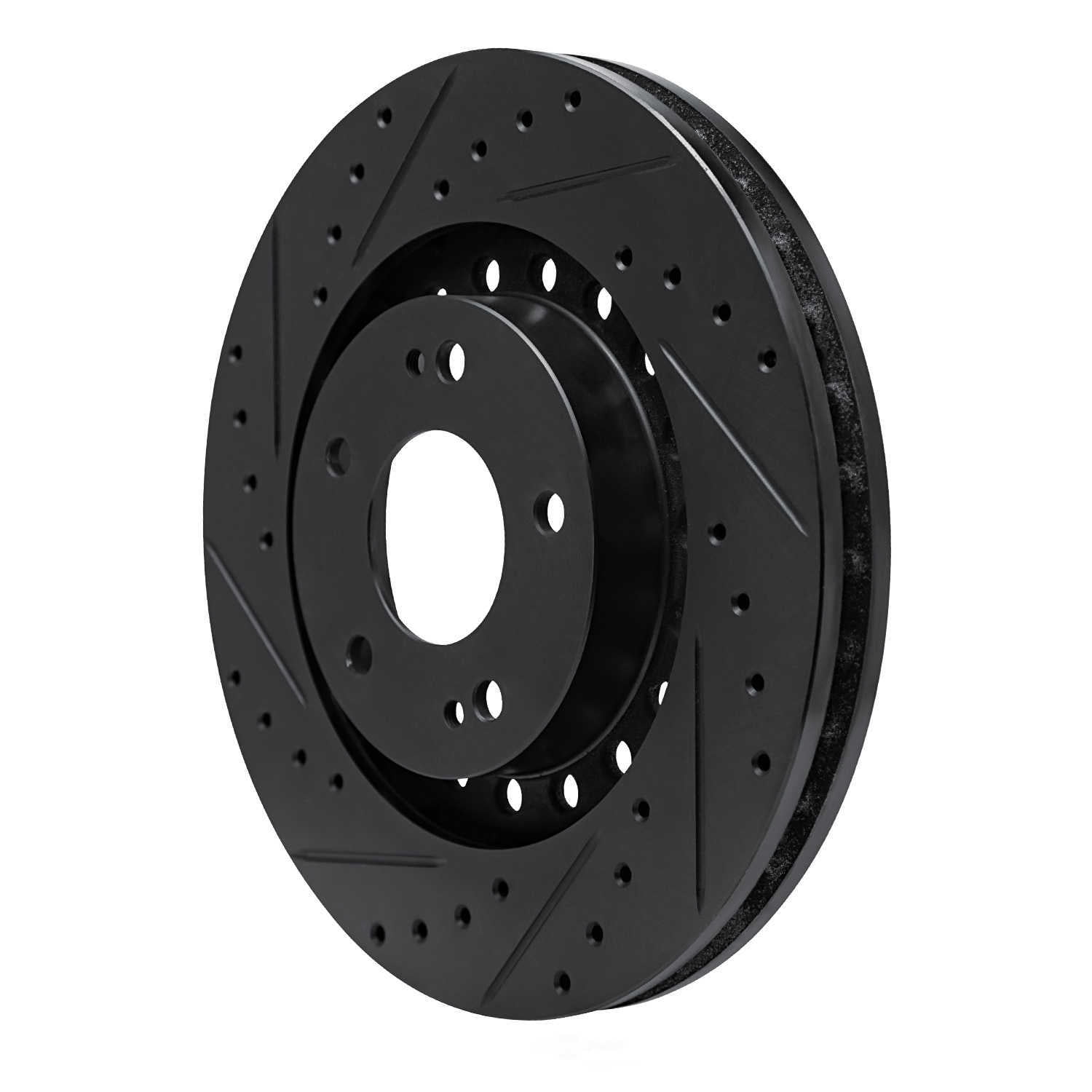 Dynamic Friction Company 633-72031L DFC Brake Rotor - Drilled And Slotted - Black
