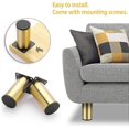 thumbnail image 5 of Furniture Legs 4pcs 10cm Stainless Steel Furniture Legs for Chairs Table Cabinet Desk Sofa Furniture Legs with Screws Easy Assembly Round Gold, 5 of 5