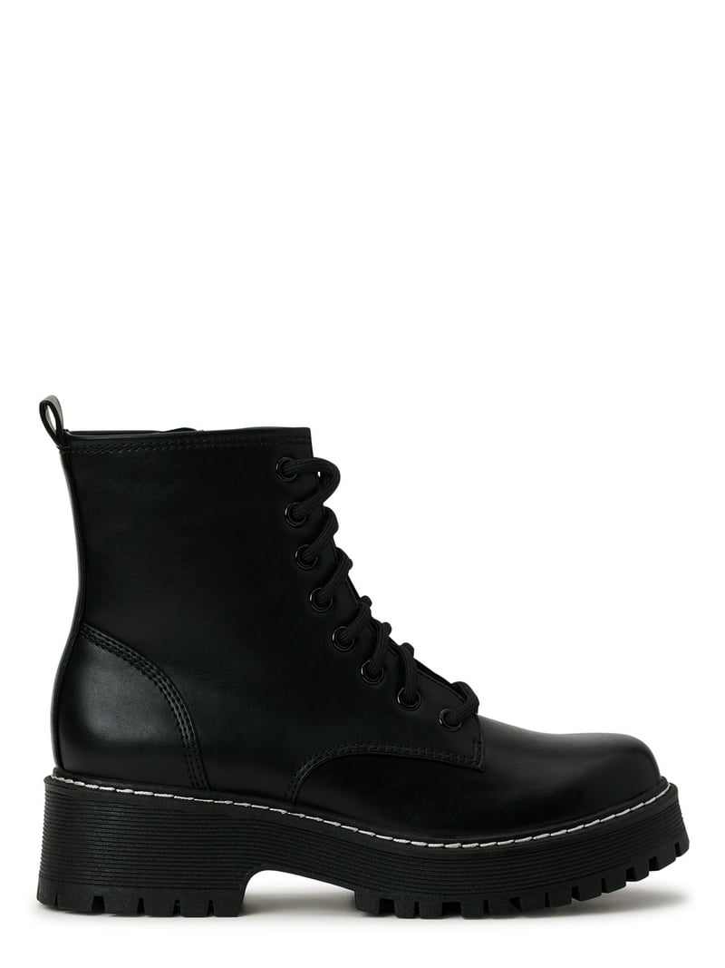 【NONCODE】Flip round middle boots No Boundaries Women's Combat Boots, Wide Width Available