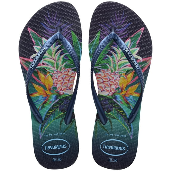 Havaianas Women's Slim Tropical Flip Flop Sandals, Pink Porcelain, Size 9/10