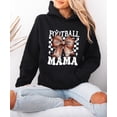 thumbnail image 5 of Football Mama Hoodie for Women Cute Coquette Bow Game Day Football Mom Pullover Sweatshirt, Black Hoodie, M, 5 of 8