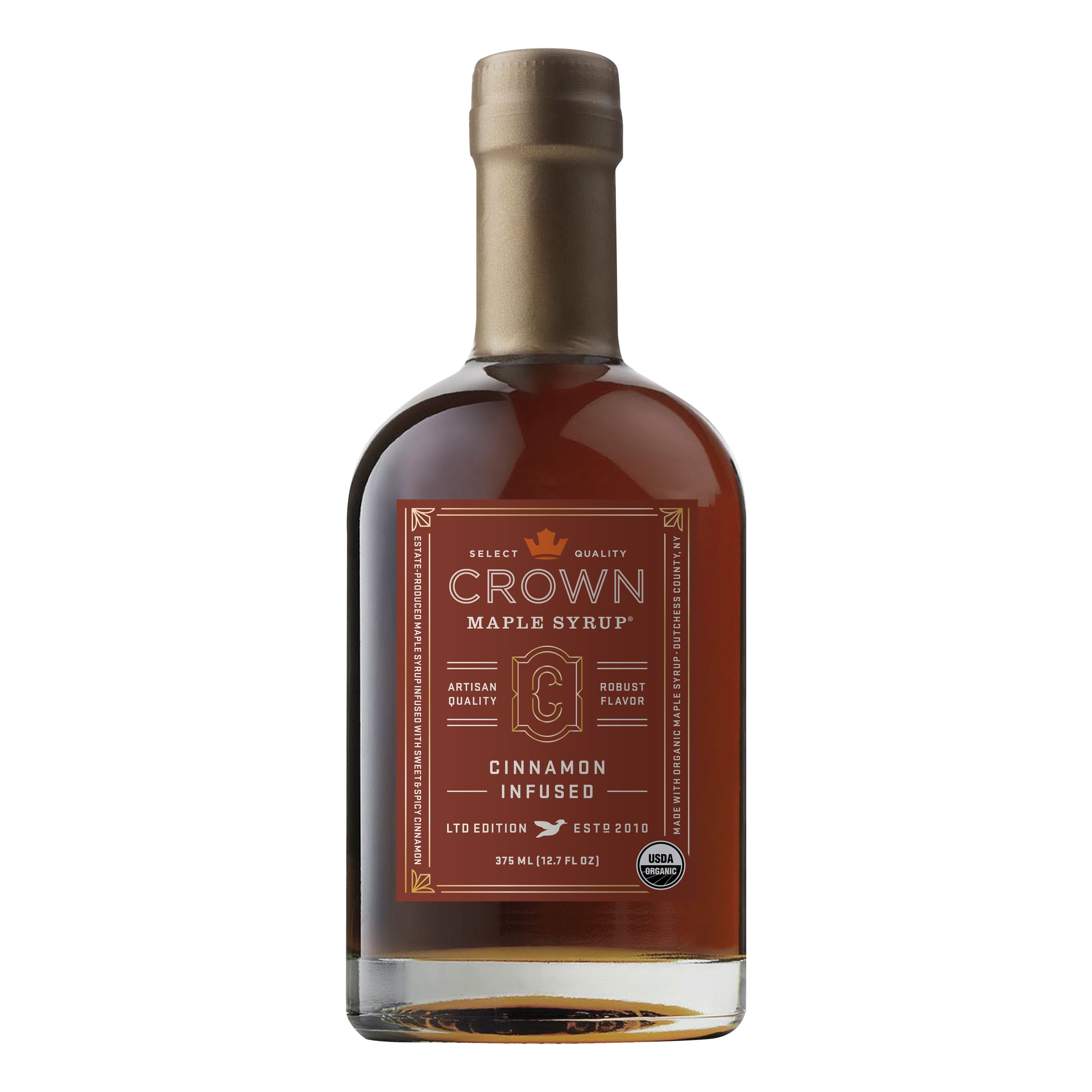 Crown Maple Cinnamon Infused Organic Maple Syrup, 12.7 Fl Oz