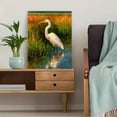 thumbnail image 5 of Great Egret Canvas Art, Rainfall Bird Painting, Elegant Serene Wildlife Home Wall Decor, 5 of 8