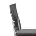 thumbnail image 4 of Metal Dining Side Chair with Acrylic Backing, Set of 2,Gray and Silver- Saltoro Sherpi, 4 of 5