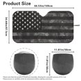 thumbnail image 4 of Yuyamidu Black American Flag Window Shade for Car Van Truck Windshield Sun Shade Patriotic Sun Visor for Car Windshield Fashion Sun Shade for Car Window Glare Max UV Rays, 4 of 7