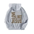 thumbnail image 7 of XIAOCHA Womens Hoodies Back Scripture Print Pullover Top Winter Casual Drawstring Hooded Sweatshirt, 7 of 7