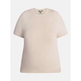 thumbnail image 6 of Terra & Sky Women's Plus Sweater Top with Short Sleeves, Lightweight, Sizes 0X-5X, 6 of 6