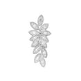 thumbnail image 4 of 4.84Cttw Baguette & Round Diamond Leaf Statement Drop Earrings 18K White Gold, 4 of 6
