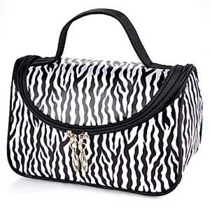 Zebra Animal Print Tote - Marsin StyleZ Fashion Zebra Pattern Lady Makeup Bag Women Portable Cosmetic Toiletry Bags Carry Tote Travel Storage Organizer