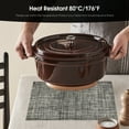 thumbnail image 2 of Sm:)e Dark Gray Placemats Set of 4 - Heat Resistant Non-Slip Place mats for Dining Table, Washable Durable PVC Table Mats, 2 of 7