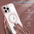 thumbnail image 3 of Magnetic Case for iPhone 14 Pro Max Case Compatible with MagSafe (6.7 inch), Military Grade Drop Protection + Camera Cover, Soft Silicone Rubber Phone Cases for iPhone 14 Pro Max, Pink, 3 of 9