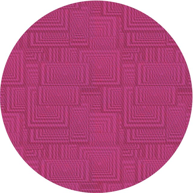 Ahgly Company Tapis Rond Lavable en Machine Intérieur Transitionnel Rose Profond, 4 Pieds Rond