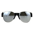 thumbnail image 2 of Retro Vintage Style Color Mirror Pilots Mens Avant Garde Sunglasses Silver Black Mirror, 2 of 4