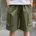 thumbnail image 5 of Nskgu Boys Cargo Shorts Kids Multi-Pocket Casual Summer Shorts Lightweight Outdoor Hiking Shorts for Boys, 5 of 7