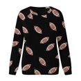 thumbnail image 4 of Bovemsi Sweatshirt for Women Sequin Football Rugby Graphic Print Sunday Casual Long Sleeve Crewneck 2025 Fall Pullover Fall Sweatshirts, 4 of 4