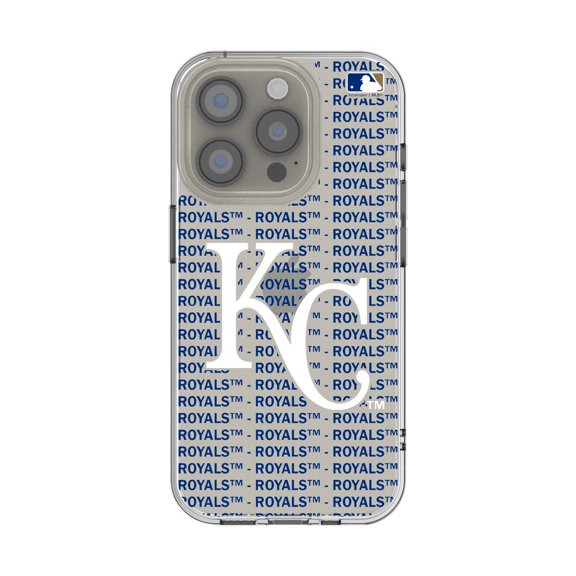 Kansas City Royals Text Backdrop Clear iPhone Case